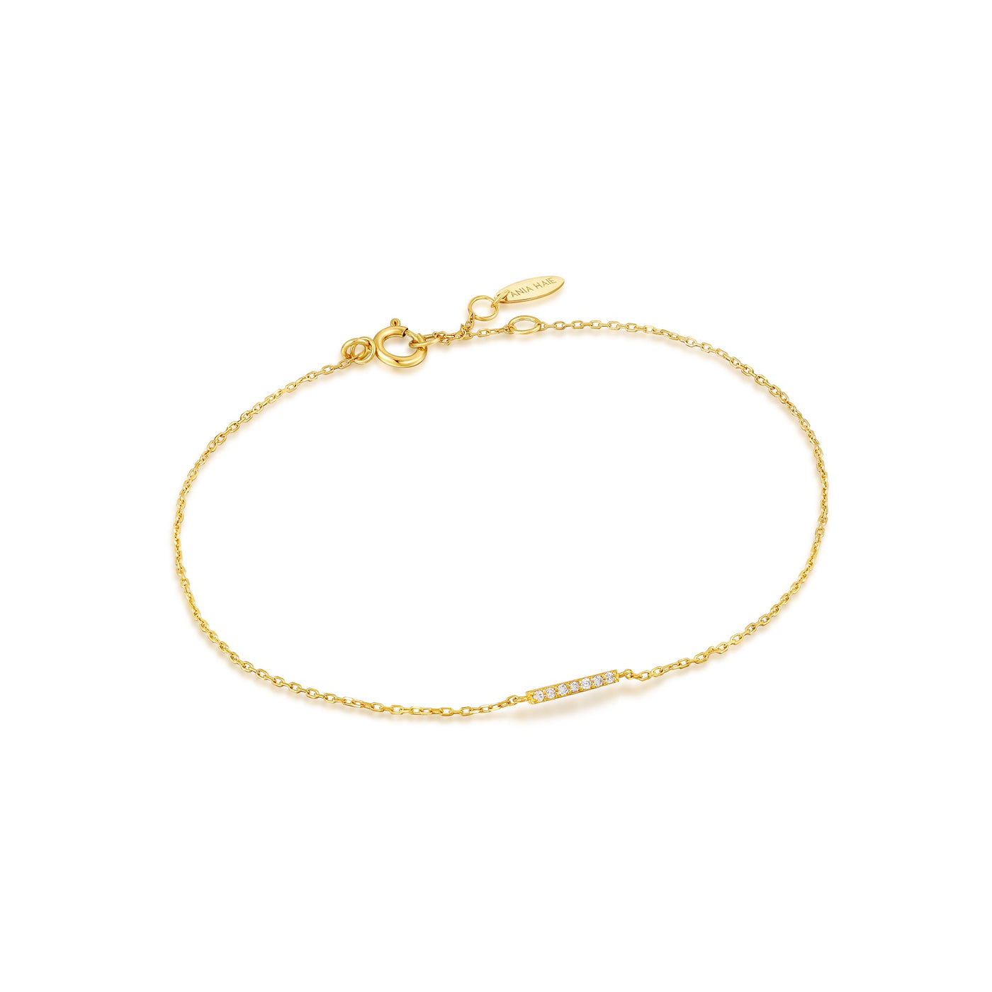 14kt Gold Magma Diamond Bar Bracelet