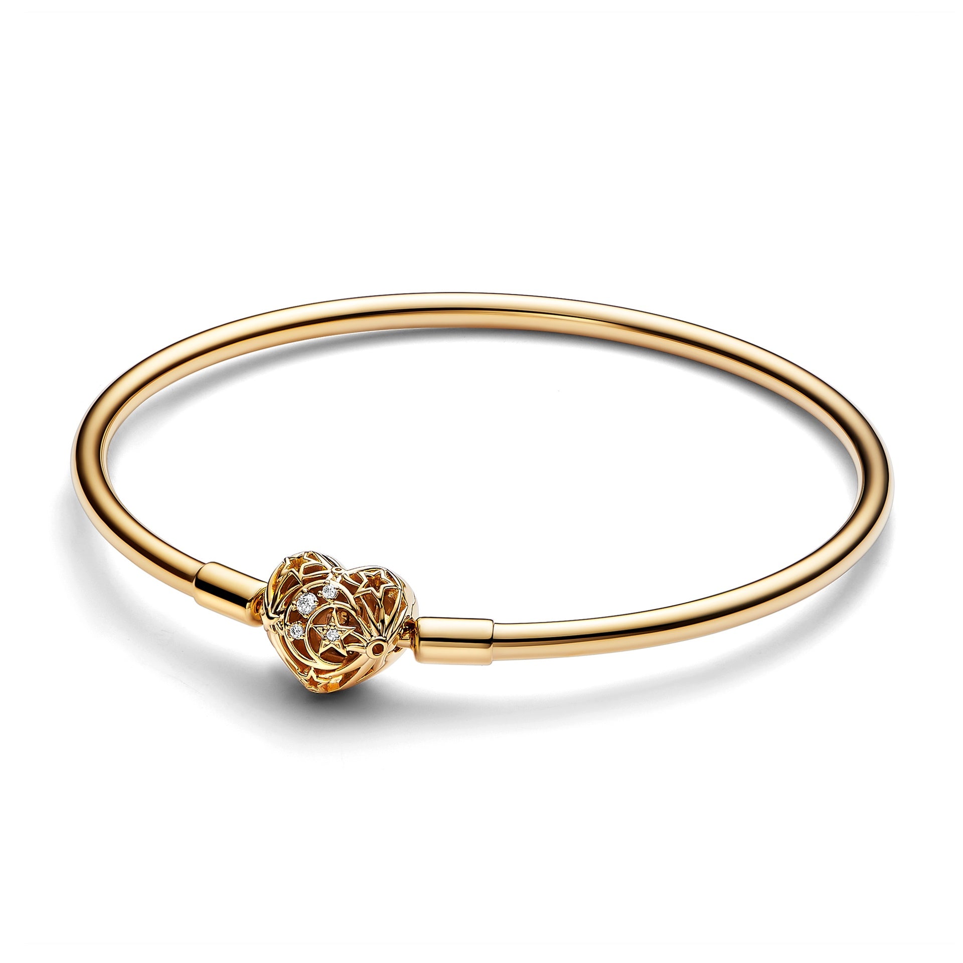 Pandora Celestial Heart Clasp Bangle – Elisa Ilana