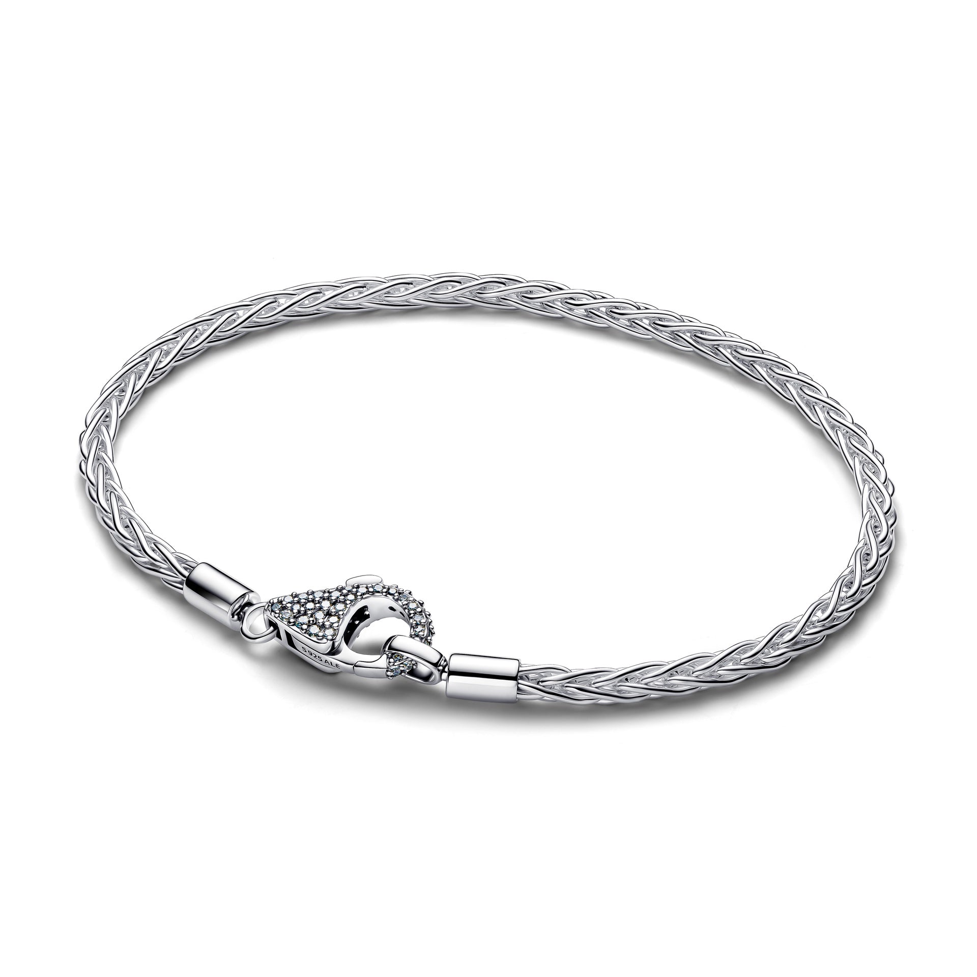 Pandora Pavé Clasp Foxtail Chain Charm Bracelet – Elisa Ilana