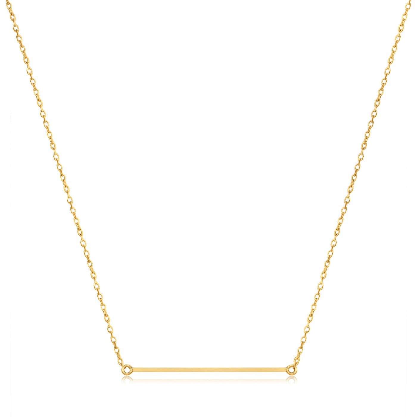 14kt Gold Solid Bar Necklace