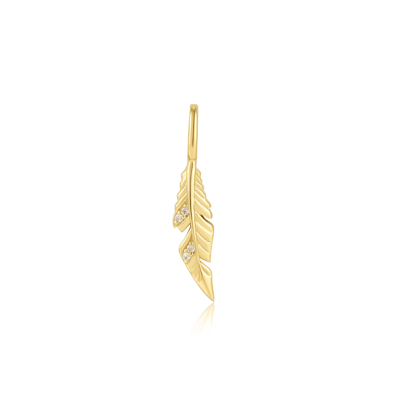 Pop Charms - Gold Feather Charm