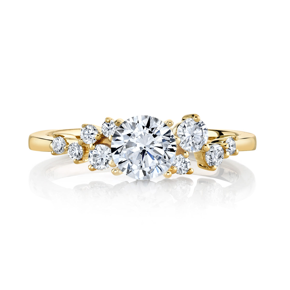 Parade Round Diamond Cluster Engagement Ring