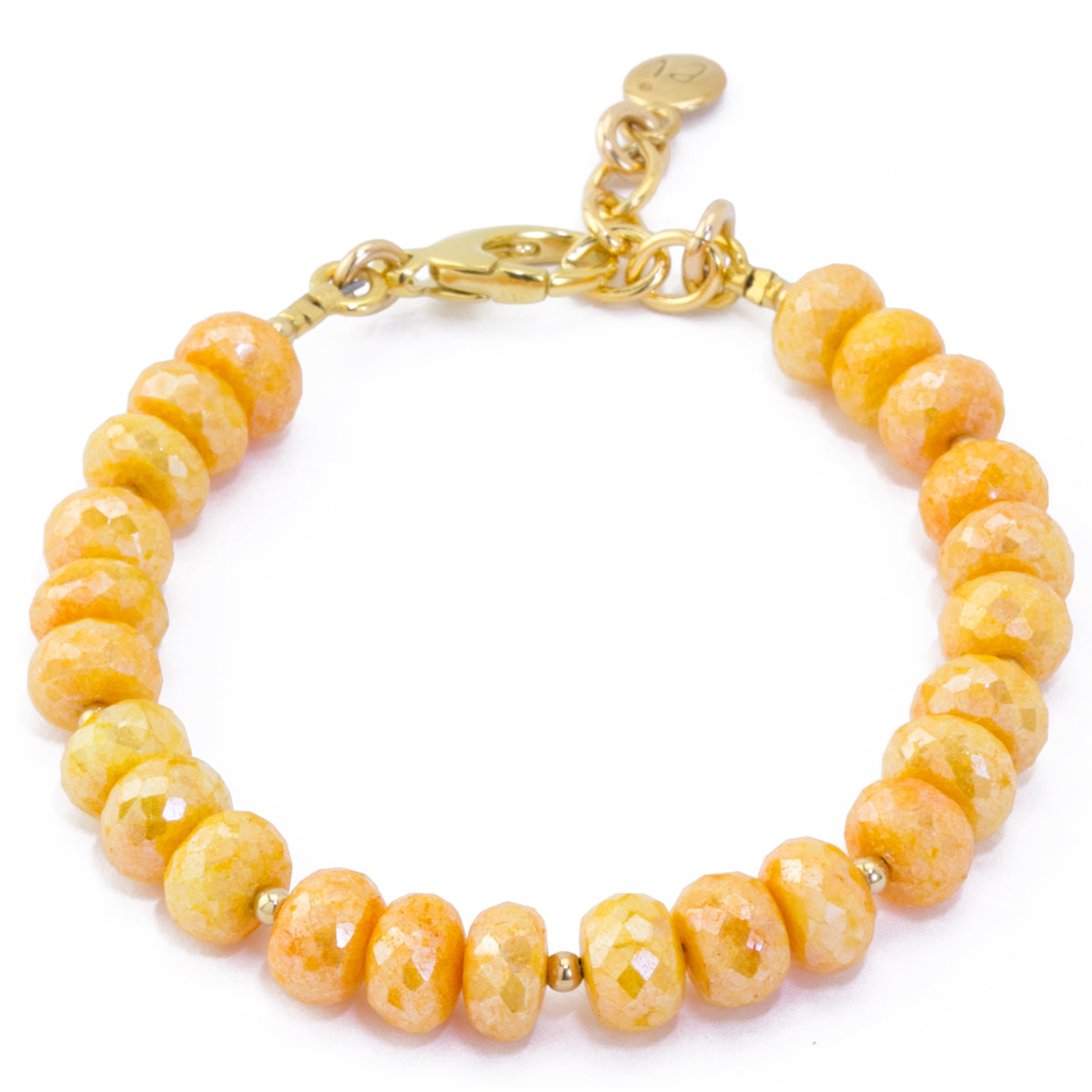 The Goddess Collection Orange Coated Quartz Bracelet