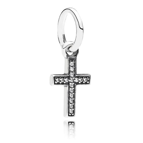 Pandora Symbol of Faith Cross with Clear CZ Pendant