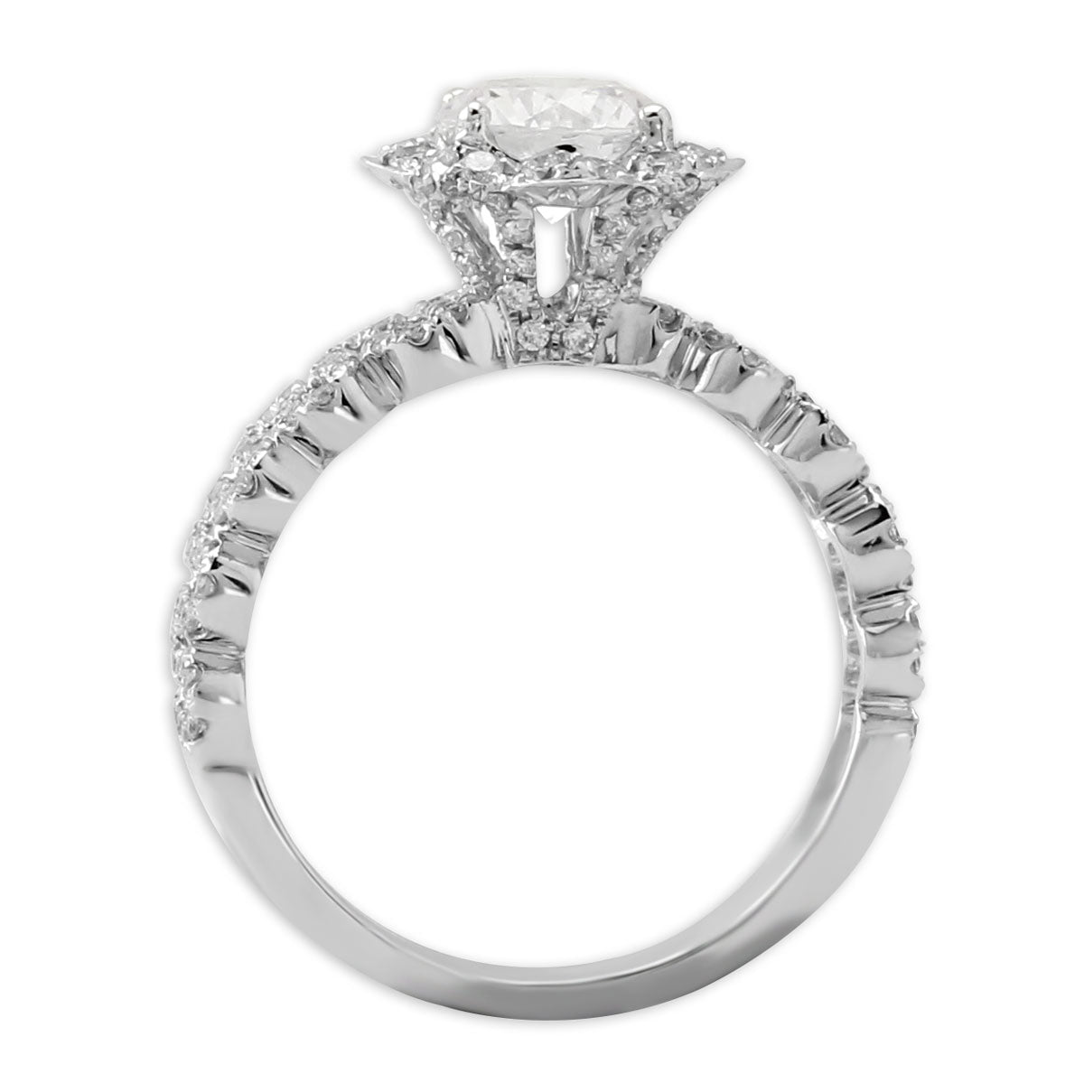 Diamond Engagement Ring with Teardrop Design 341803