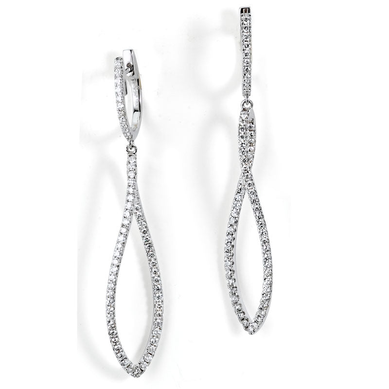 Diamond Drop Earrings-345249