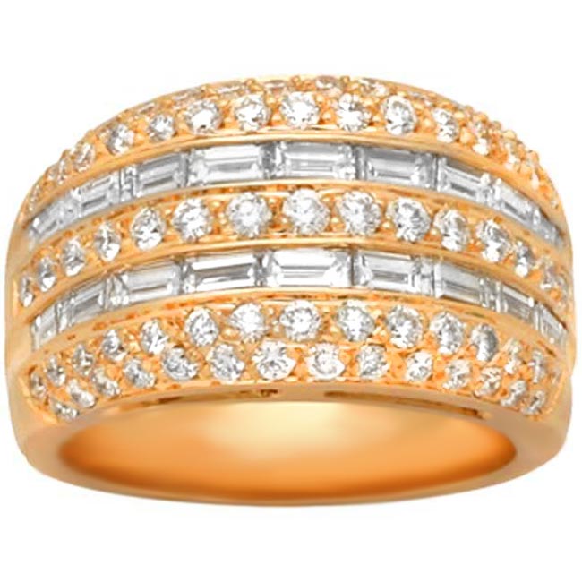 18K Rose Gold Diamond Ring-200400