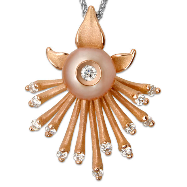 Galatea Diamond in a Pearl Sunburst Necklace-334354