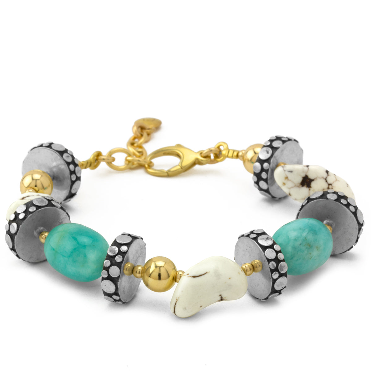 White Turquoise & Amazonite Bracelet