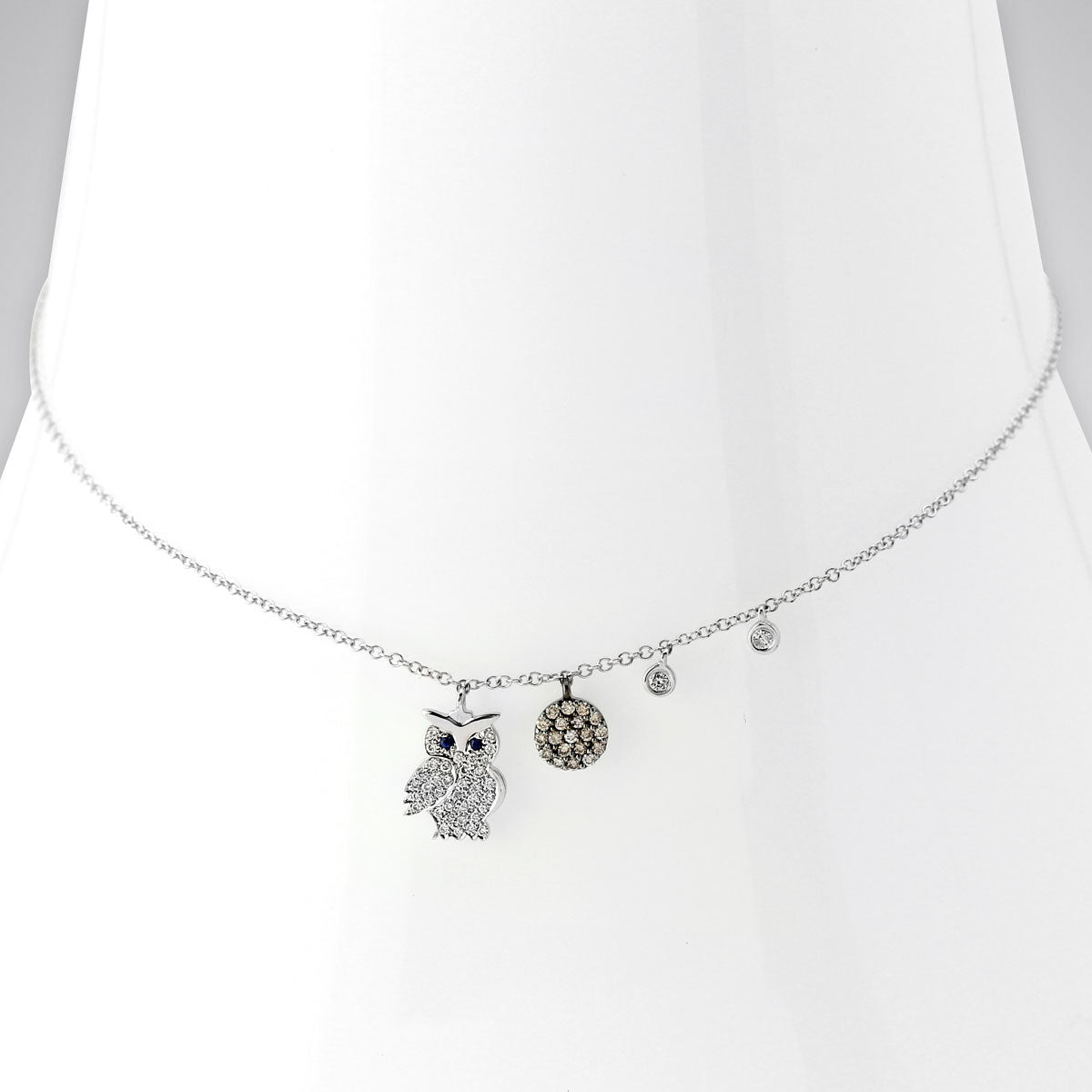 Diamond Owl Necklace-341852