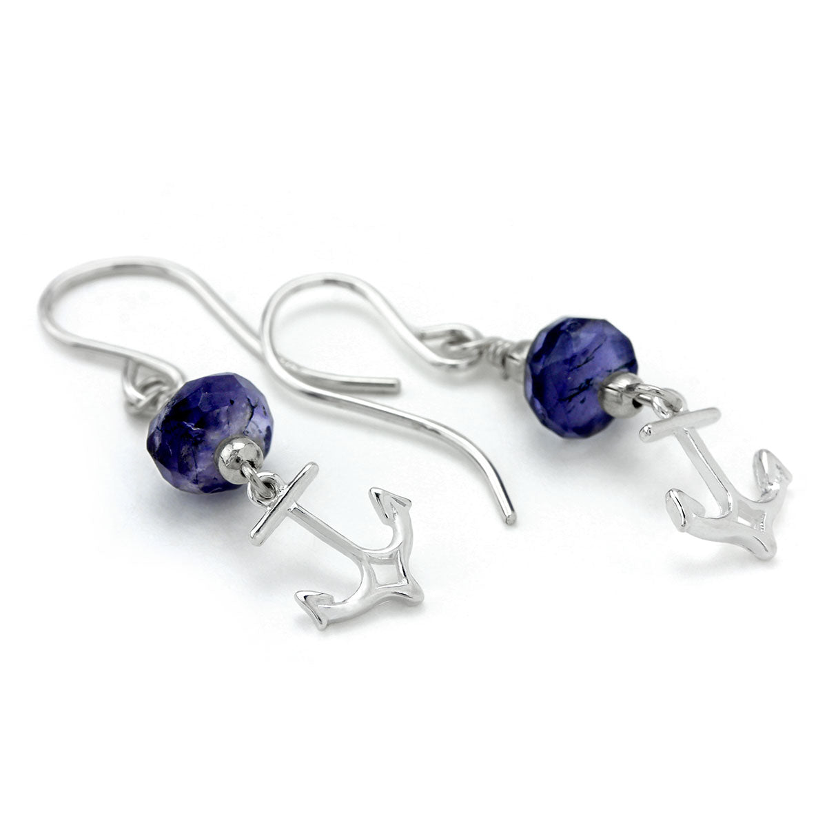 Iolite Anchor Earrings-210-669