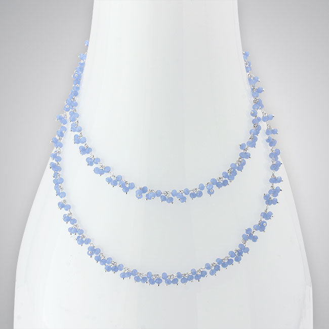 Lavender Chalcedony SS Necklace