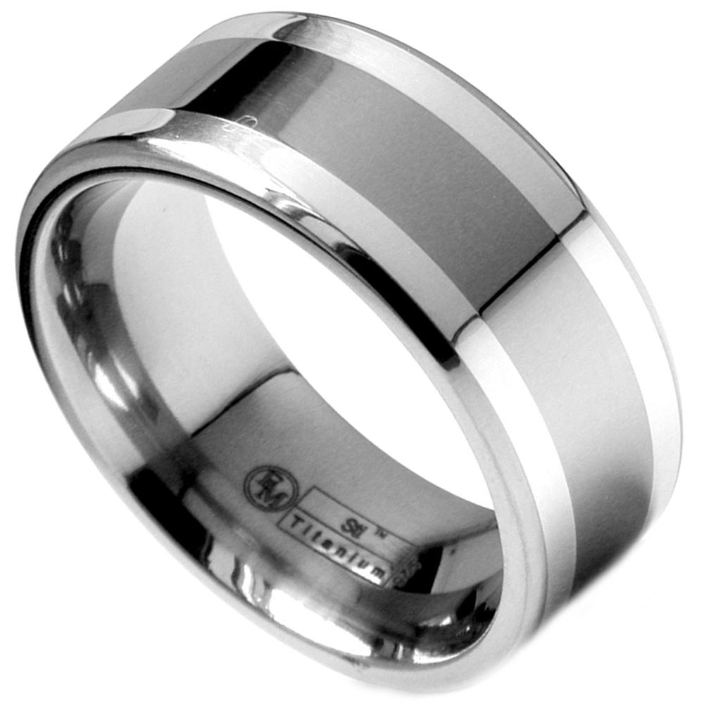 Edward Mirell Titanium & Sterling Silver Ring
