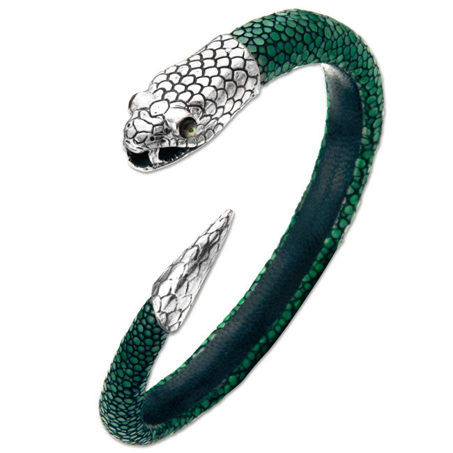 Green Snake Stingray Leather Bracelet 337032