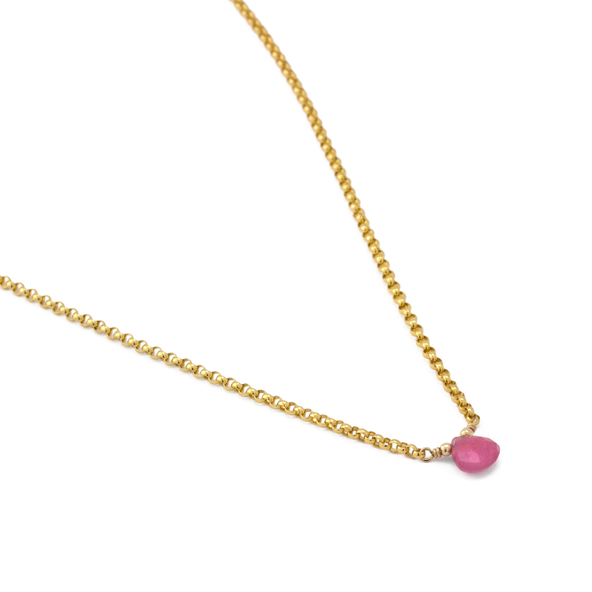 Pink Sapphire & Pearl Necklace