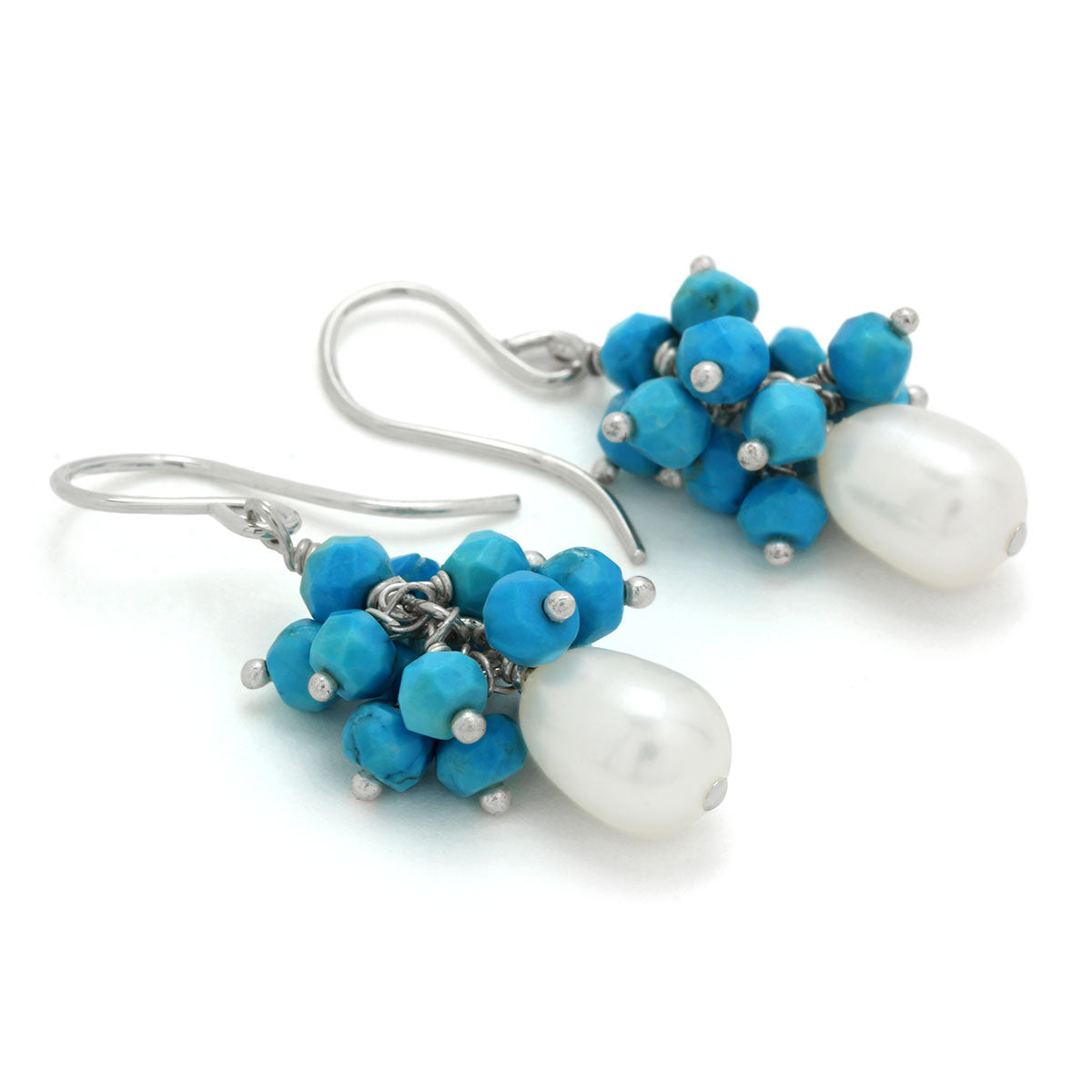 Pearl & Turquoise Earrings-210-681