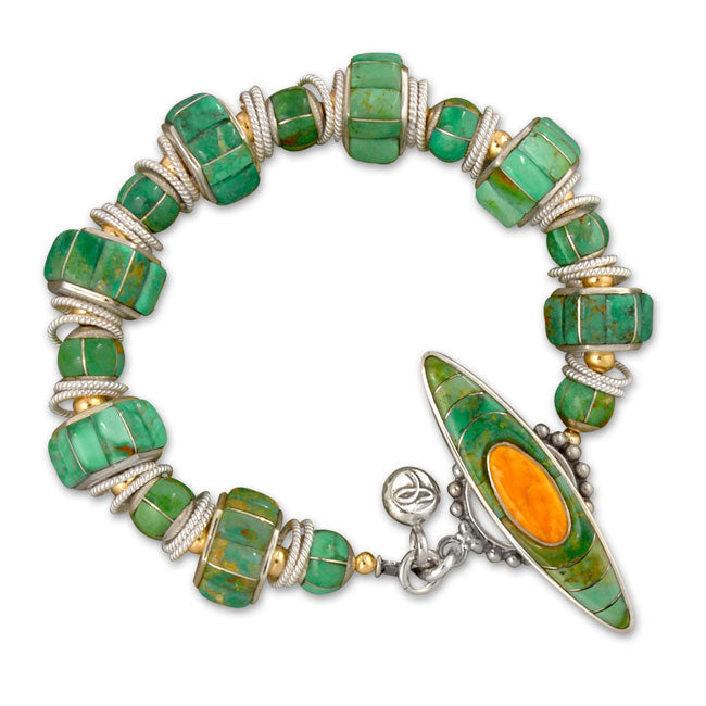 Spiney Oyster & Turquoise Bracelet-299282