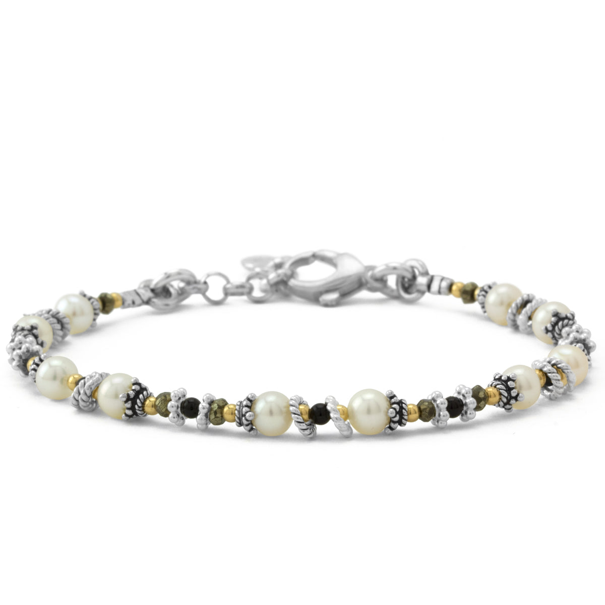 Nikini Pearl Pyrite & Onyx Bracelet