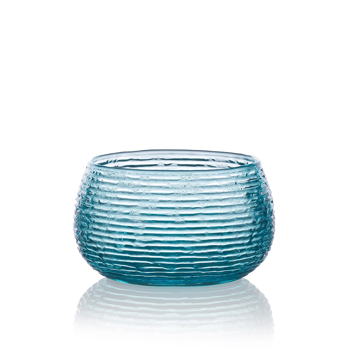 Turquoise Blown Glass Bowl - Set of 6