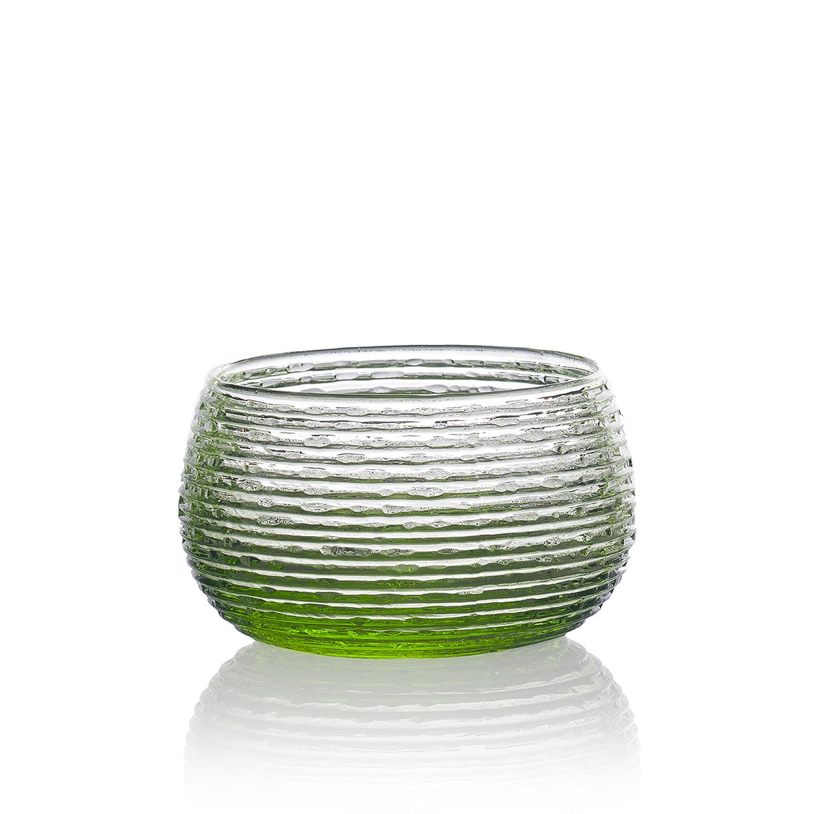 Acid Green Blown Glass Bowls - Set of 6