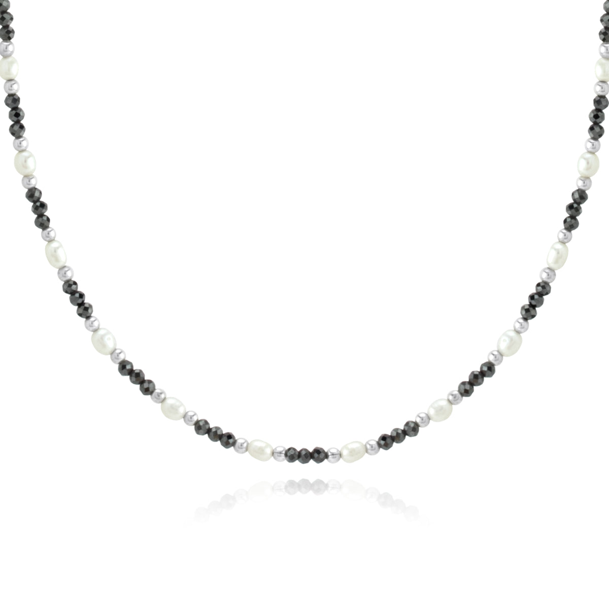 Nikini Hematite & Pearl Necklace