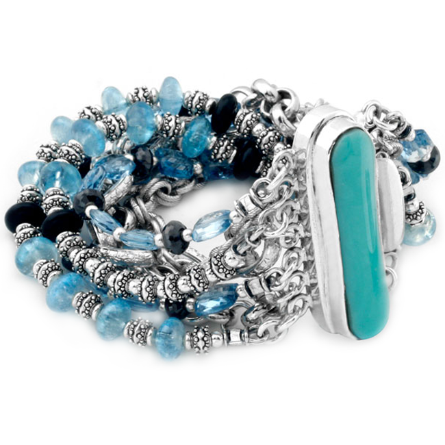Blue Multi Strand Bracelet