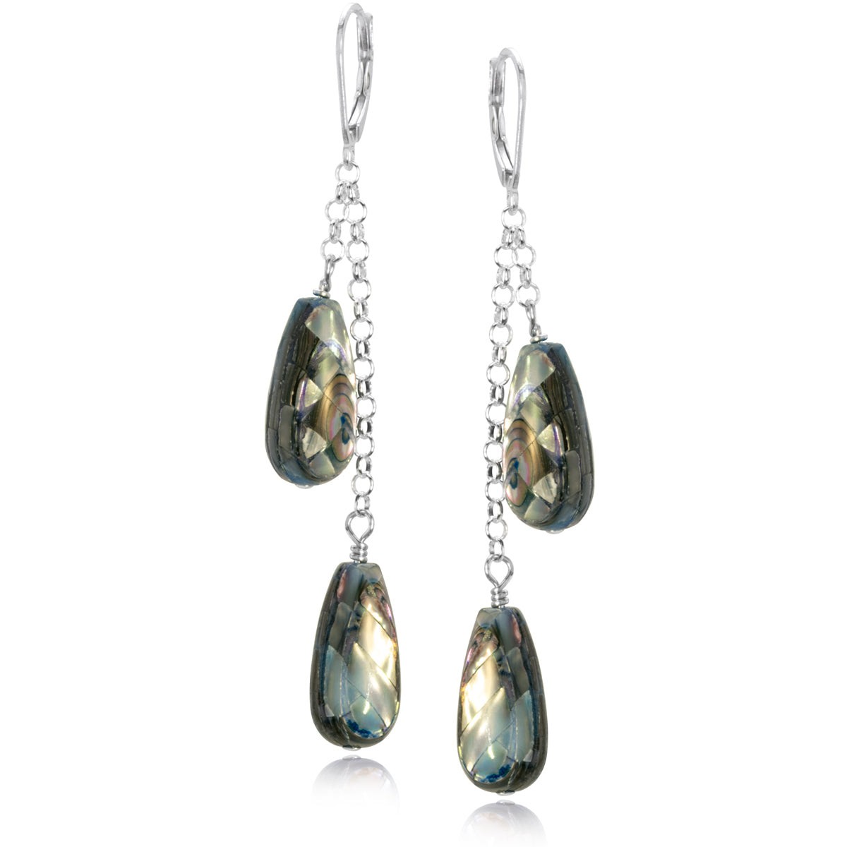 The Goddess Collection Abalone Mother of Pearl Earrings