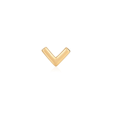 VICTORIA | Gold Wishbone Threadless Flatback Earring