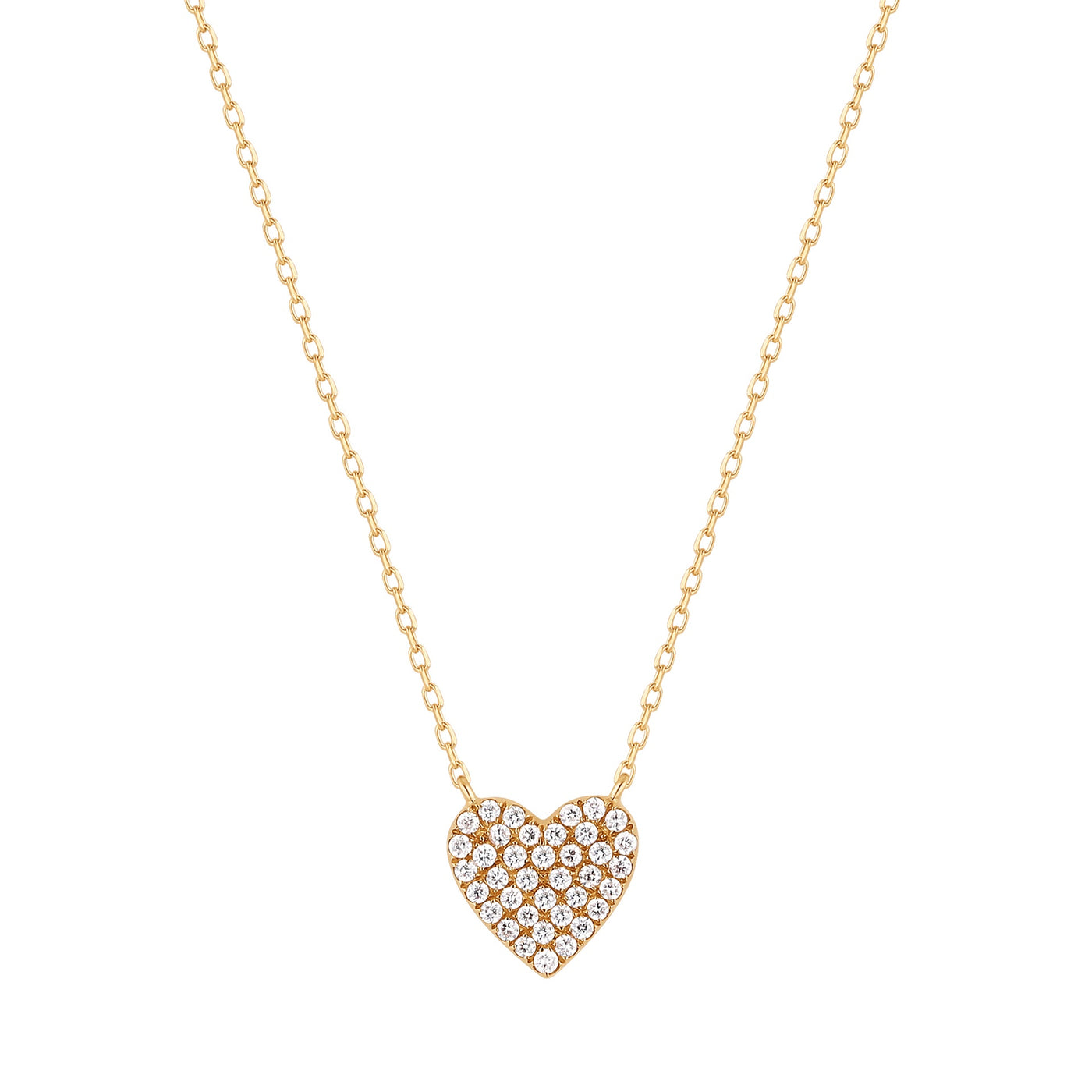 ELSIE | Diamond Pave Heart Necklace