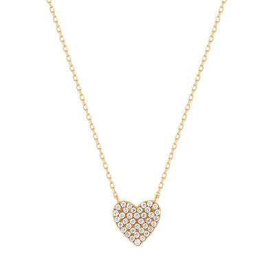 ELSIE | Diamond Pave Heart Necklace