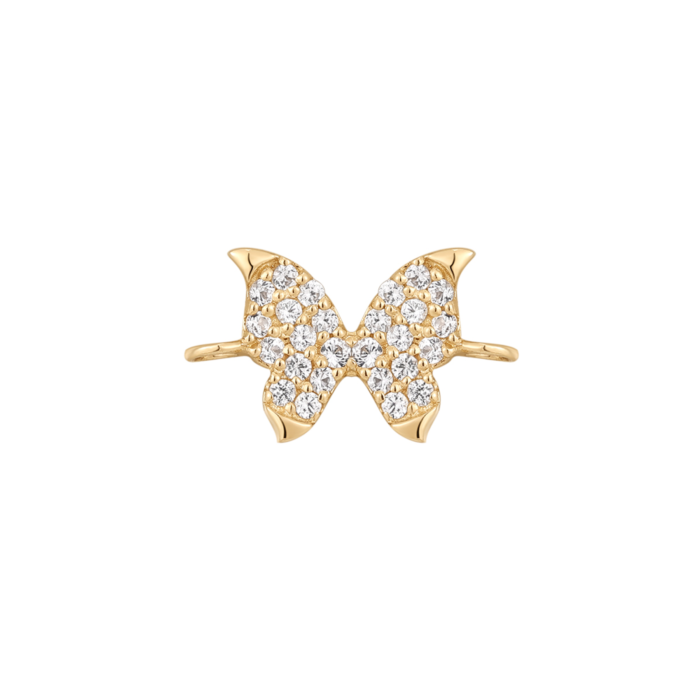 MONARCH | White Sapphire Butterfly For Keeps Charm with Double Bail