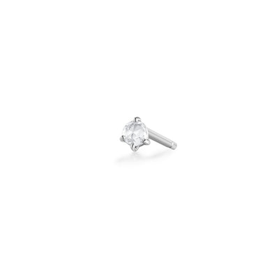 ROSALYN | Rose Cut White Sapphire Solitaire Stud Earring