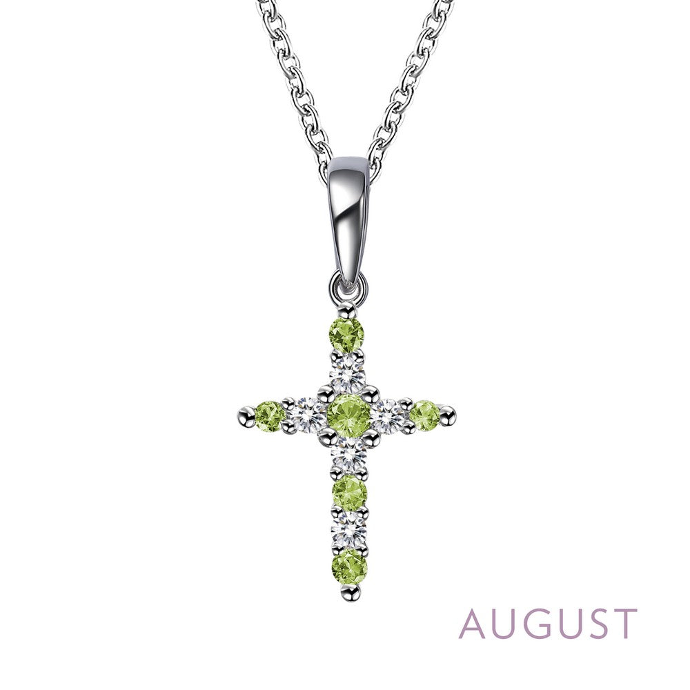 Birthstone Cross Necklace
