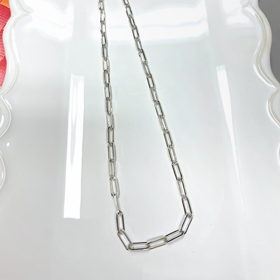 Sterling Silver Paperclip Chain Necklace