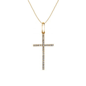 Parade 14KY Small Diamond Cross Necklace