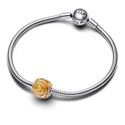 Pandora Yellow Rose in Bloom Charm