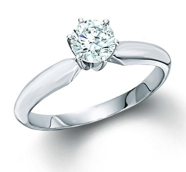 14KW Diamond Solitaire Ring