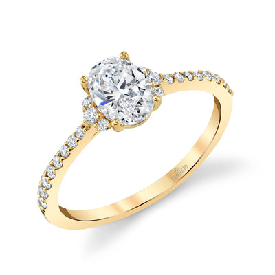 14KY 8x6 Oval Diamond Engagement Ring