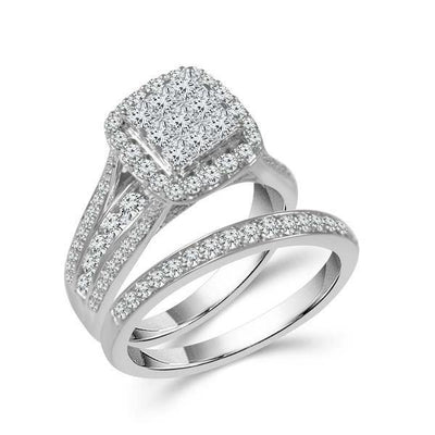 1.50 CT Diamond Wedding Ring Set
