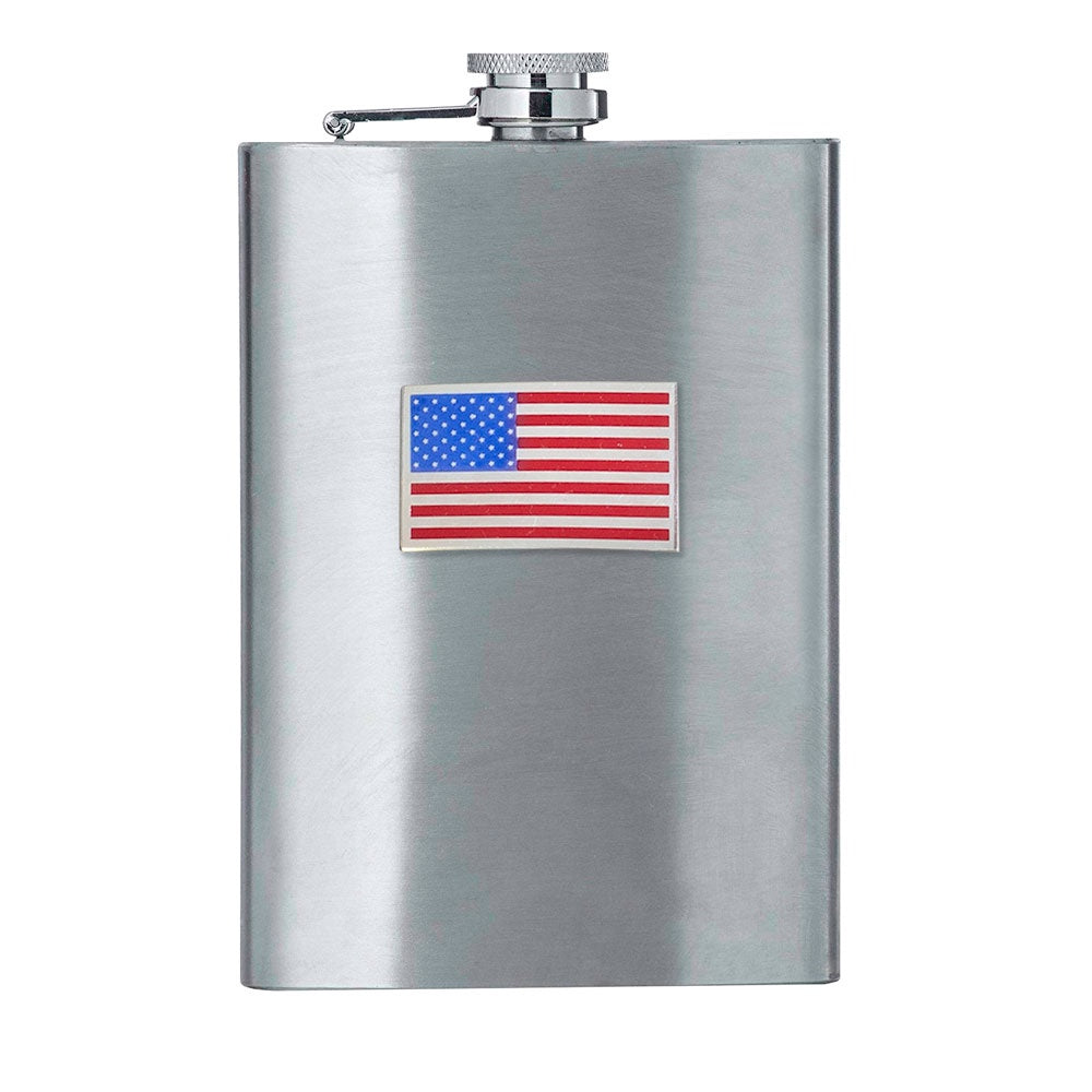 American Flag Flask And Fob Gift Set