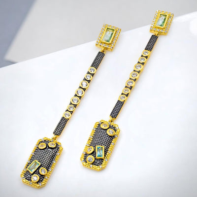 Freida Rothman Modern Mosaic Linear Triple Drop Earrings -ONLY 1 LEFT!