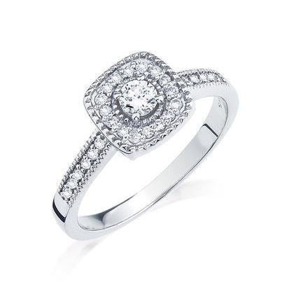 Isla 10k White Gold Engagement Ring