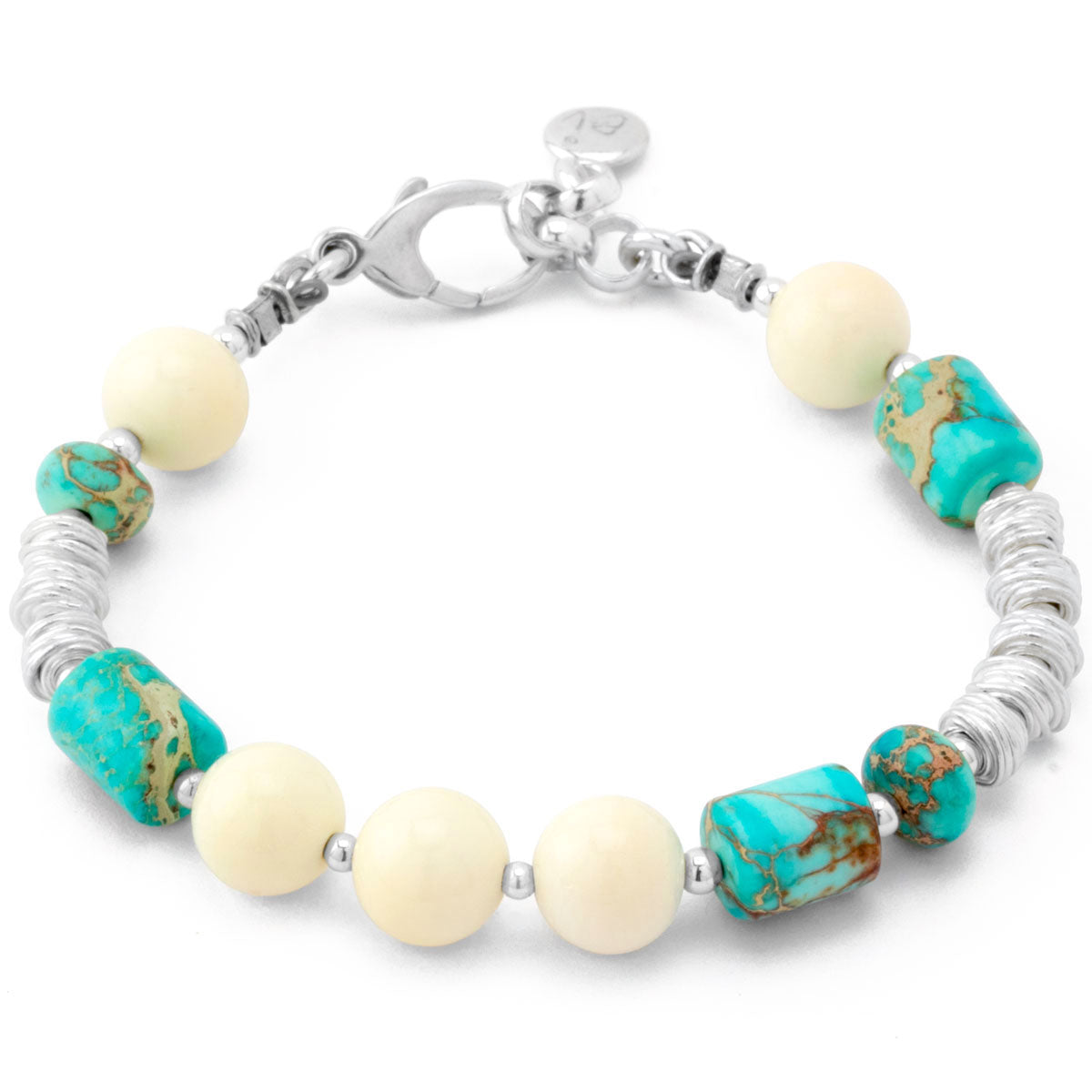The Goddess Collection Turquoise & Bone Bracelet - 2