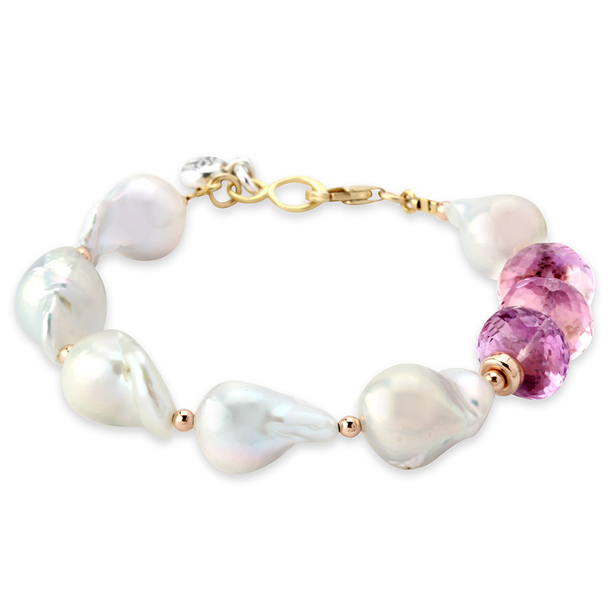 Ametrine and White Pearl Bracelet-343104