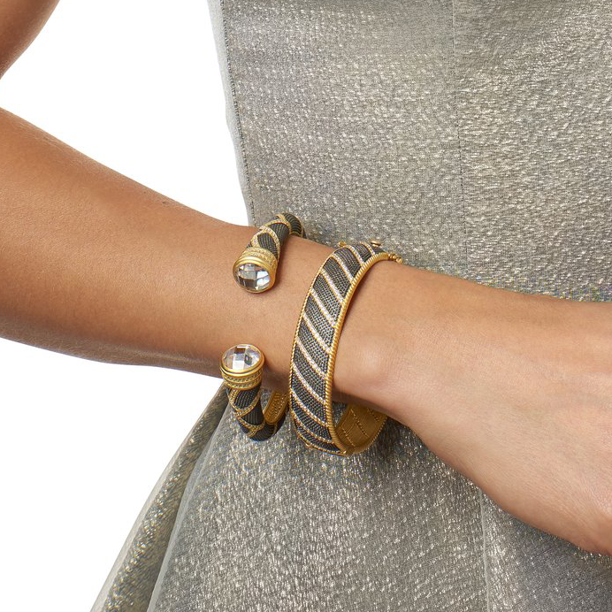 Freida Rothman Textured Ornaments Open Cuff Bangle Bracelet- ONLY 1 LEFT!