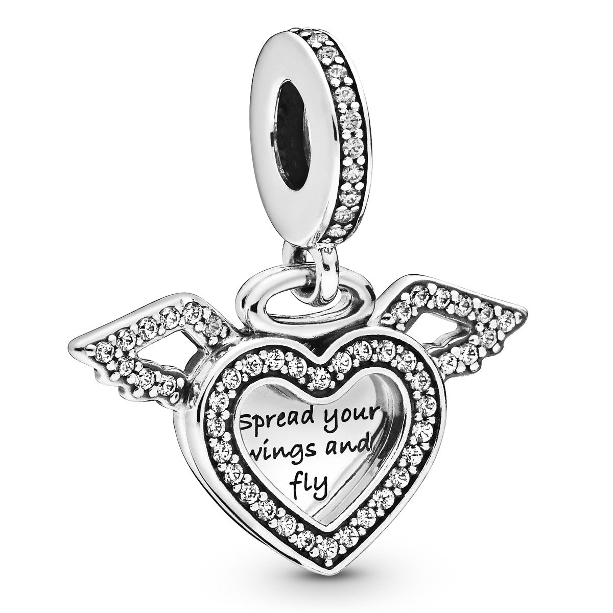 Pandora Heart & Angel Wings Dangle Charm – Elisa Ilana