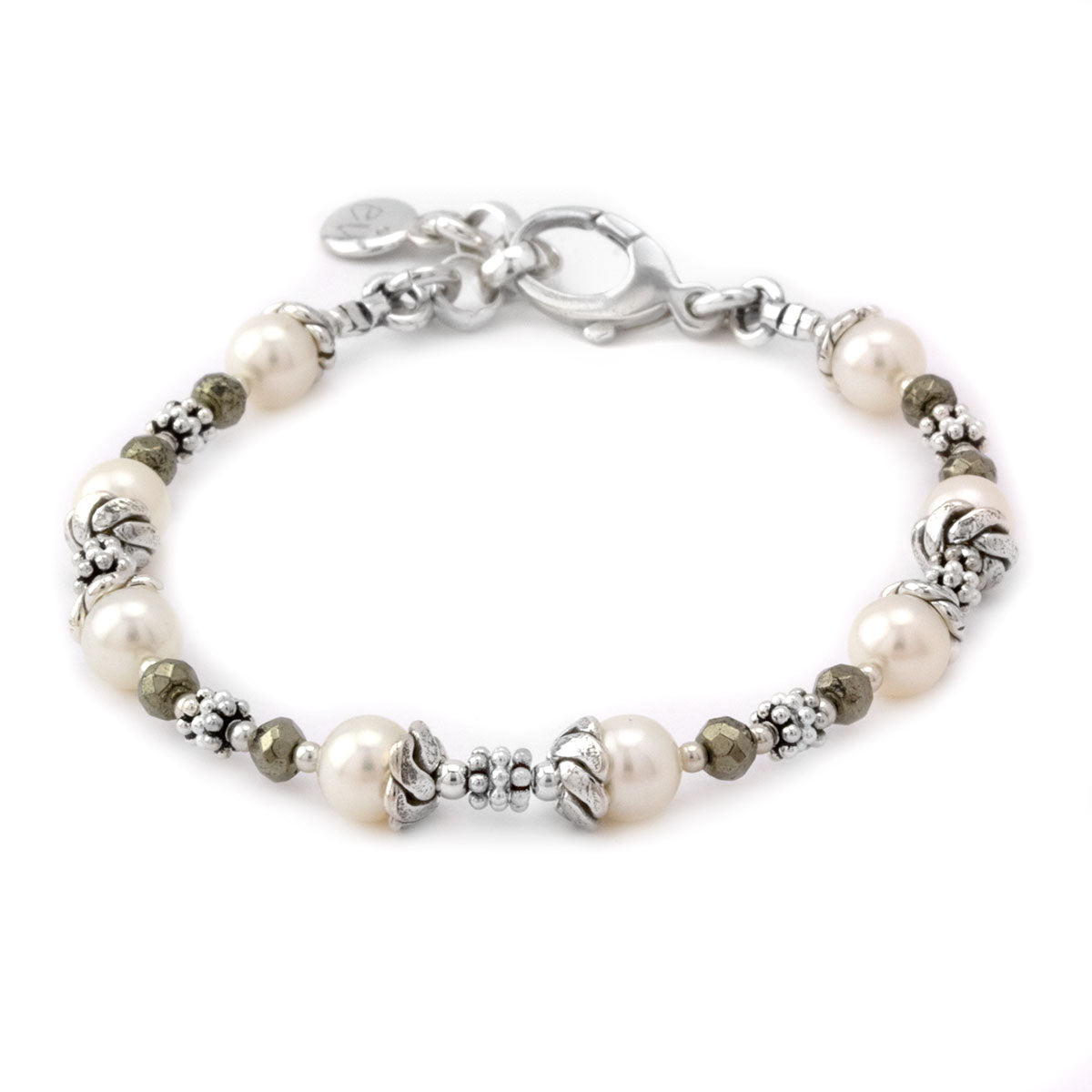 Pearls & Pyrite Bracelet