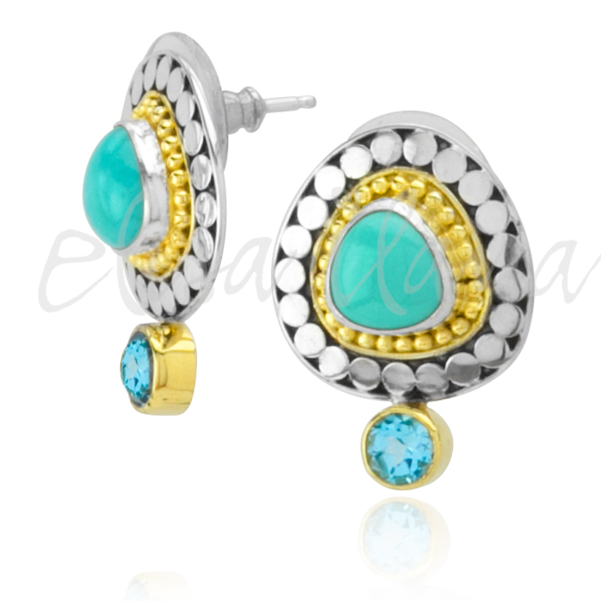Michou Turquoise Harmonics Earrings