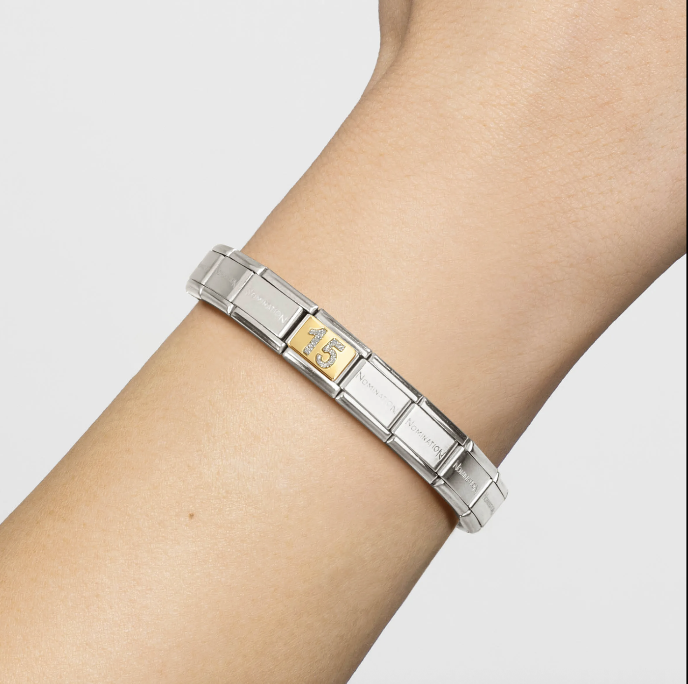 Composable Classic Link, Number 15 with Glitter