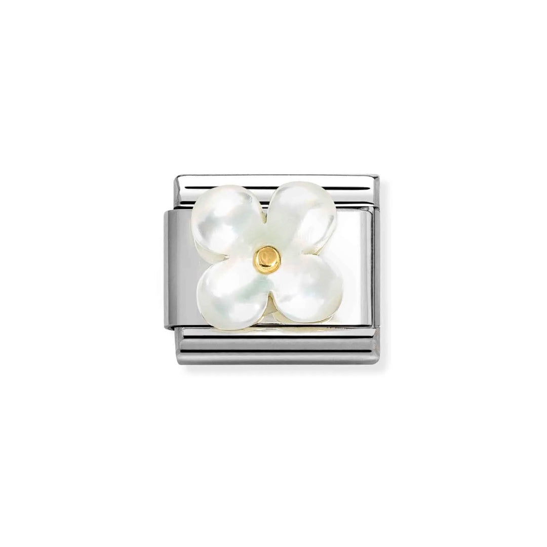 Composable Classic Link, Flower White Mother of Pearl
